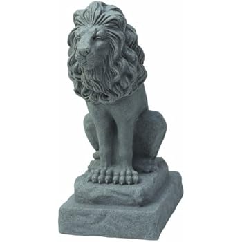 Amazon Com Emsco Group Guardian Lion Statue Natural Granite