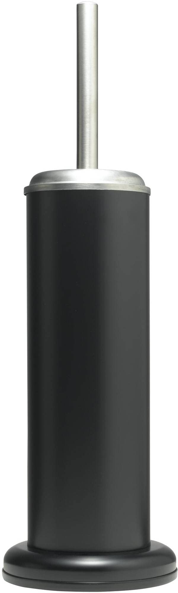 Sealskin Acero Toilet Brush and Holder, Stainless Steel, Black, 12.6 x 12.6 x 41 cm
