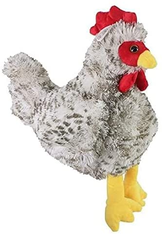 HDmirrorR Chicken Approx. 28 cm, Lifelike, Cuddly Toy, Gockel Plush Toy, Rooster Hen