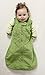 SwaddleDesigns Microfleece Sleeping Sack with 2-Way Zipper, Pure Green Puff Circles, 6-12MO
