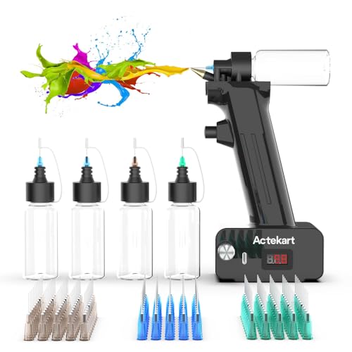 Actekart Airbrush Paint Kit No Cleaning with Disposable Nozzle (50pcs x 0.2mm & 100pcs x 0.3mm & 100pcs x 0.5mm Disposable Nozzles), Rechargeable, Portable, Cordless