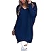 Timall Women Chunky Knitted Crochet Solid V-Neck Sweater Jumper Casual Dress