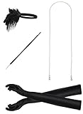 JustinCostume 1920s Accessories Headband Necklace Gloves Cigarette Holder (AG)