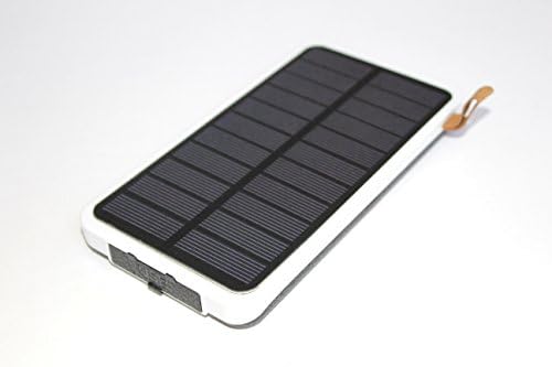 Portable Solar Power Bank Charger, COVERSUIT 30000mAh Dual USB Solar Battery Charger With LED Flashlight Outdoor For iPhone iPad Samsung (Large Solar Panel With High Power LED Light, WHITE)
