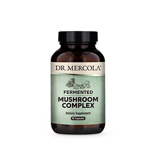 Dr. Mercola, Fermented Mushroom Complex Dietary Supplement, 30 Servings (90 Capsules), Supports Immune Health and Digestive Health Non GMO, Soy Free, Gluten Free