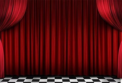 Amazon Com Aofoto 8x6ft Red Velvet Stage Curtains Backdrop