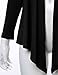 FLORIA Women's Open Front Drape Hem Lightweight Long Sleeve Knit Cardigan Black 1XL