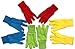 GNARPACK Children's Gardening Work Play Jersey Gloves for Boys and Girls. 4- Pack of Bright Colors Extremely Soft and Machine Washable. Approximate Age 5+
