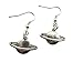 Saturn Dangle Earrings,science,space Solar System Planet Interstellar Galactic Jewelry in Antique Silver