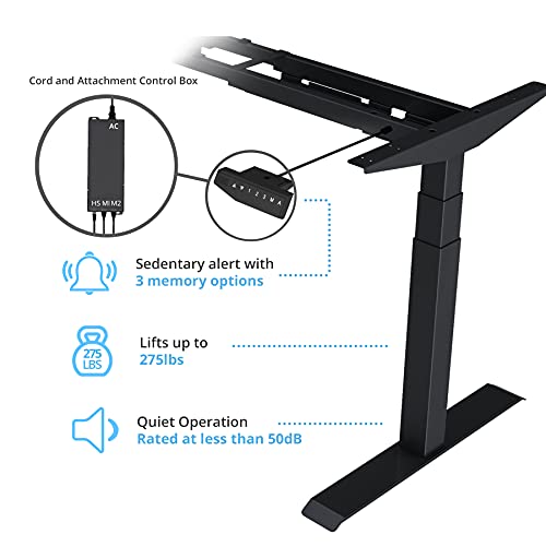 Magnus Now Hilo Sit Stand Desk Base Frame with Adjustable Height for