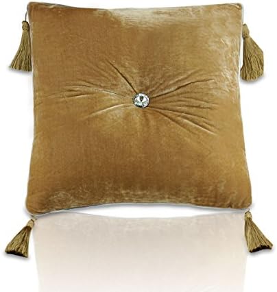 Baozengry Diamond Buckle Back Cushion Pillow Tassel Luxury Bed Sofa Cushion Pillow Cushion Soft Bed Big Big,60X60Cm (Core Feed),Camel
