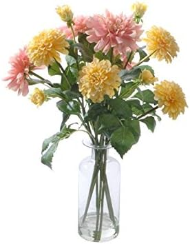 Gold Eagle USA 27" Artificial Dahlia X9F Water Glass Vase