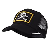 Skull and Choppers Embroidered Military Patched Mesh Cap - Jolly Roger