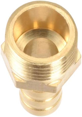 sourcing map Brass Hose Barb Fitting,Connector 8mm Barb x G1/4 Male Pipe Adapter 5pcs, Gold, 8mm x G1/4 Pipe - Image 4