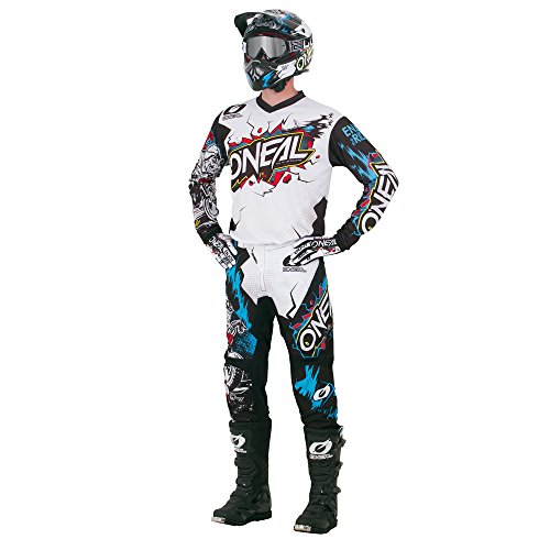 image for O'Neal Element Villain White Adult motocross MX off-road dirt bike Jer