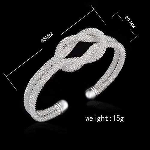 New Fashion Jewelry Classic New Solid Silver Buckle Bracelet Women Men's 925 Jewelry