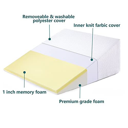 joybest Bed Wedge Pillows Leg Elevation Reading Pillow & Back Support