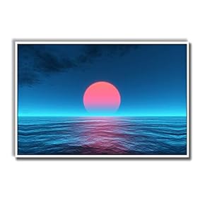 Framed Canvas Home Artwork Decoration Beautiful Sunrise Canvas Wall Art for Living Room, Bedroom - 16x24 inches