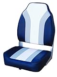 Wise Classic Stripe High Back Boat Seat, Navy-Grey-White