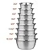 Stainless Steel Mixing Bowls (Set of 8),Polished Mirror Finish Nesting Bowls Without Lids,Includes 2QT,3QT,4QT,5QT,6QT,7.5QT,9QT,10.5QT,Metal Cooking Supplies For Kitchen,Ideal for Baking,Cooking,Sala