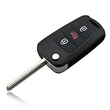 NEVERLAND 3 Buttons Remote Flip Entry Key Fob Case Shell Uncut Blank Blade for KIA Soul 2010-2011 2012 2013