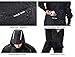 NICEWIN Portable Front Zip Rain Jacket-Pocket Size Breathable Hooded Pullover Raincoat Poncho for Men and Women Black L