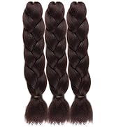 WOME Jumbo Braiding Hair 3 Bundles/Lot Jumbo Braids Hair Extension 24 Inch Jumbo Braiding For Twi...
