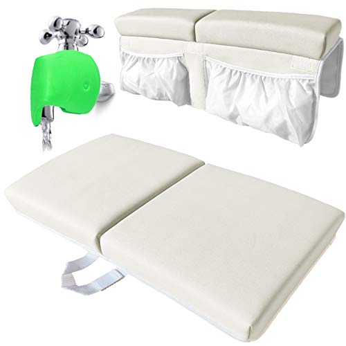 Bath Kneeler and Elbow Rest Pad Set Thick Foam for Tub