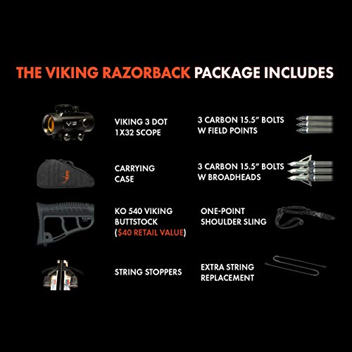 image for Viking Crossbows Viking Razorback Compact Crossbow with Crank Cocking 