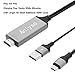 USB C to HDMI, USB Type C to HDMI Adapter Cable, Anlyso USB C Digital AV Adapter 4K HDMI Converter (Thunderbolt 3 Compatible) Compatible with MacBook Pro iMac Galaxy S9/S8/Note8 ChromeBook XPS (Gray)