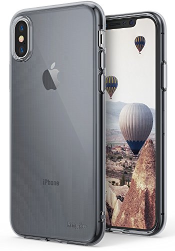 Apple iPhone X Case Ringke [AIR][Smoke Black] Weightless as Air, Extreme Lightweight Transparent Soft Flexible TPU Scratch Resistant Protective Case for Apple iPhone 10