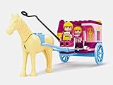 No.24301 Fairyland 65pcs Yellow Horse and 2 Wheel Cart By Ausini