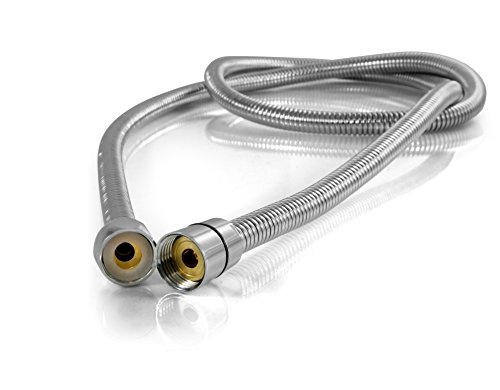 Flexible 304 Stainless Steel Shower Hose - Universal Fit - Fits All Handheld Shower Heads And Sprayers - Real 304 Stainless Steel (1, 5 ft)