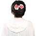 kilofly 4pc Women's Two-Way Snood Net Bow Barrette Hair Clip Bun Cover Set