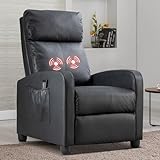 ANJ PU Leather Massage Recliner Chair Winback