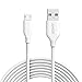 Anker Powerline Micro USB (10ft) - Charging Cable, with Aramid Fiber and 5000+ Bend Lifespan for Samsung, Nexus, LG, Motorola, Android Smartphones and More (White)