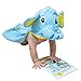 Baby Cat Hooded Elephant Baby Towel Large Blue 33x33″ | Delicate & Soft 100% Hypoallergenic Cotton Robe | Super Absorbent & Moisture Wicking Soft Cloth for Dry, Happy Boys & Girls