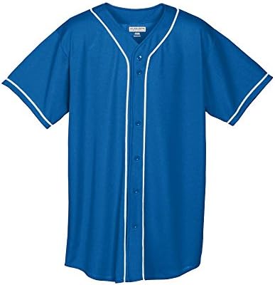 Men's Augusta Wicking Mesh Button Front Jersey with Braid Trim