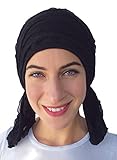 Pre Tied Head Scarf Fitted Bandana Tichel (Ruffles)
