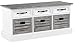 Coaster Home Furnishings - Alma - 3-Drawer Wood Storage Bench with Baskets and Traditional Style - Entryway, Mudroom & Living Room - White and Weathered Gray - 501196