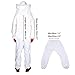 Feekr Professional Beekeeping Suit Jacket with Pants and Goat Skin Long Sleeve Gloves, Medium（White）