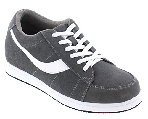 Toto - A1911-2.8 Inches Taller - Height Increasing Elevator Shoes (Gray Lace up) (10 D(M) US)