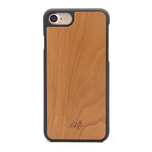 iPhone 7 Case, iPhone 8 Case, iPhone Wood Case, FSC Certified Wood, Handcrafted Wooden iPhone Case (Red Cherry, iPhone 7/8)