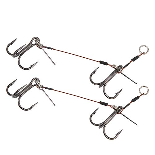 FOLOSAFENAR 2 Set Angelgerät Leicht zu tragen Doppel Angelhaken Wiederverwendbar Hohe Zuverlässigkeit, zum Angeln – Bild 5
