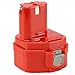 POWERAXIS 12V 2.0Ah Replacement Battery for Makita 1222, 1233, 1234, PA12, 1220, 1235, 1235B, 1235F, 192696-2, 192698-8, 192698-A, 193138-9, 193157-5 Cordless Power Tool(Red)
