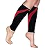 Attain Fitness Calf Compression Sleeves | One Pair Graduated Compression Sleeves for Shin Splints & Performance. Spiral Compression for Improved Recovery and Blood Flow (Large, Red)