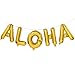 16 Inches Gold Aloha Balloons Banners Decoration,Gold Letters Balloons for Hawaii Tropical Graduation Bachelorette Anniversary Celebration Party Decorations