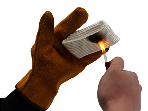Up to 1800℃-TIG Finger Welding Gloves Heat Shield Guard Heat Protection - Finger tips