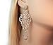 Large Pageant Austrian Crystal Rhinestone Chandelier Dangle Earrings Prom E2090 2 Colors Gold or Silver (Gold)