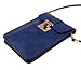 KISS GOLD (TM) Luxury Matte PU Leather Mini Crossbody Single Shoulder Bag Cellphone Pouch (Model A-Blue)